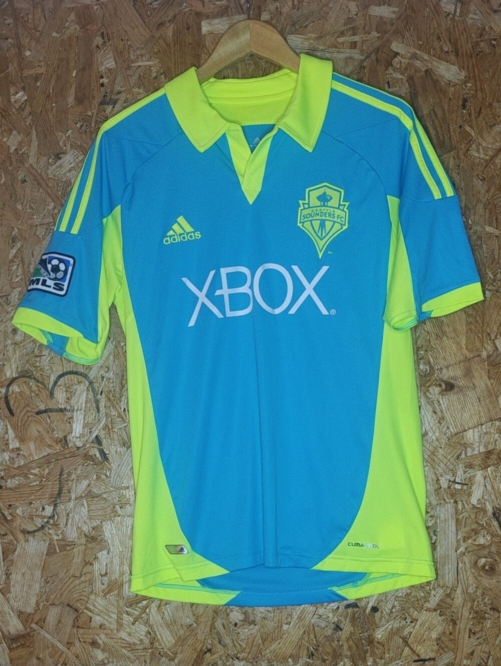 Adidas Climacool MLS Seattle Sounders FC Blue and Neon Green Xbox Jersey